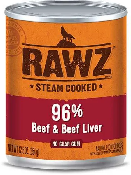 12/12.5 oz. Rawz 96% Beef & Liver Dog - Health/First Aid
